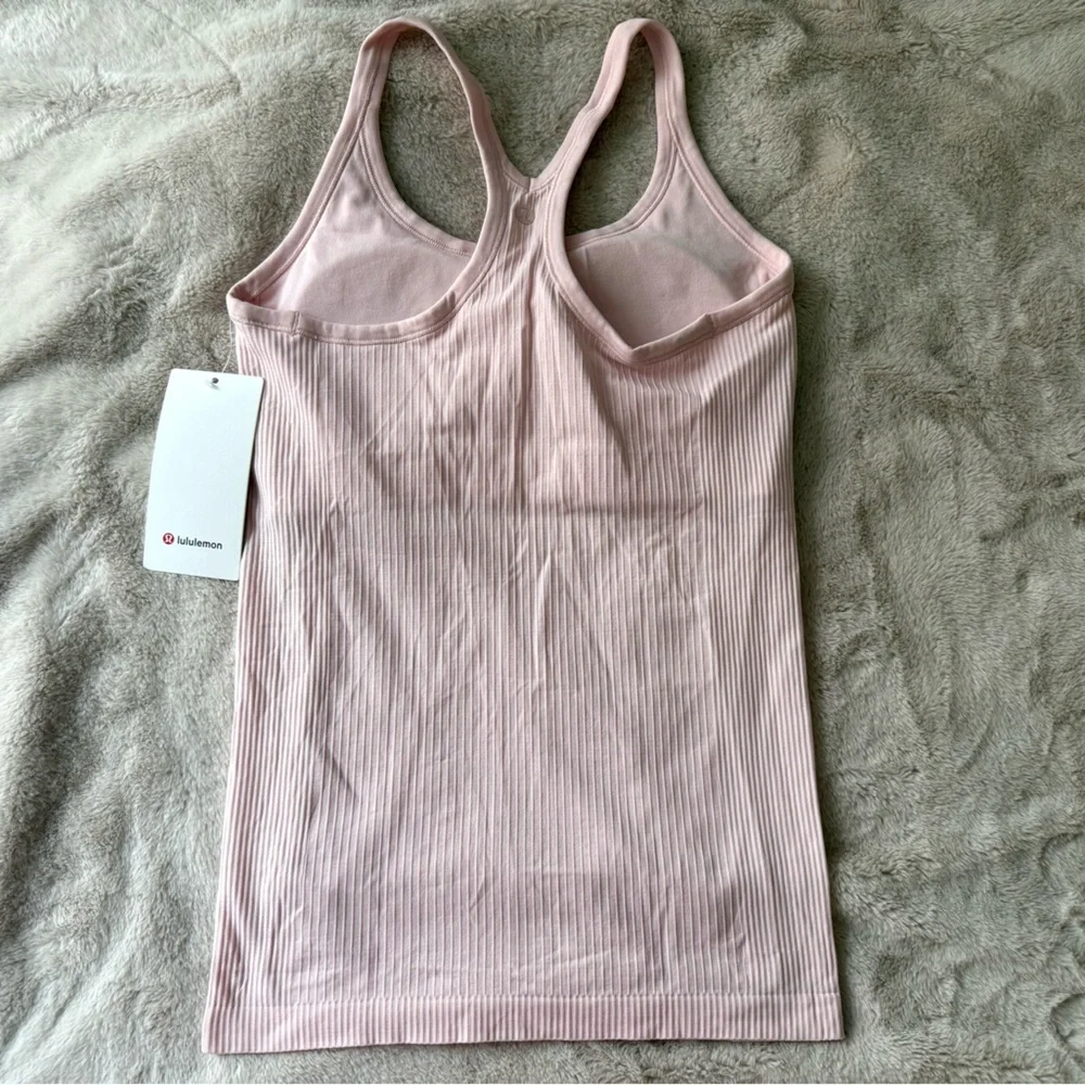 NWT Lululemon Ebb to Street Tank Top Flush Pink Size 8